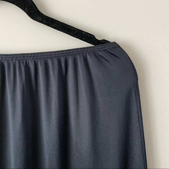 𝅺VINTAGE Black Lace-Trim Slip Skirt Midi Women's S - Picture 6 of 6